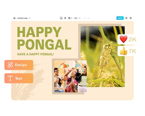 Free Custom Pongal Greeting Cards Maker