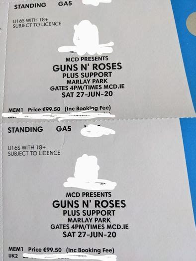 Guns N Roses Concert Tickets For Sale in Shercock, Cavan from Chrisrr