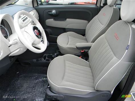 Tessuto Beige-Nero/Avorio (Beige-Black/Ivory) Interior 2012 Fiat 500 Lounge Photo #64999760 ...