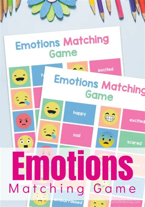 Emotions Matching Game Printable Ideas - Powerful Mothering