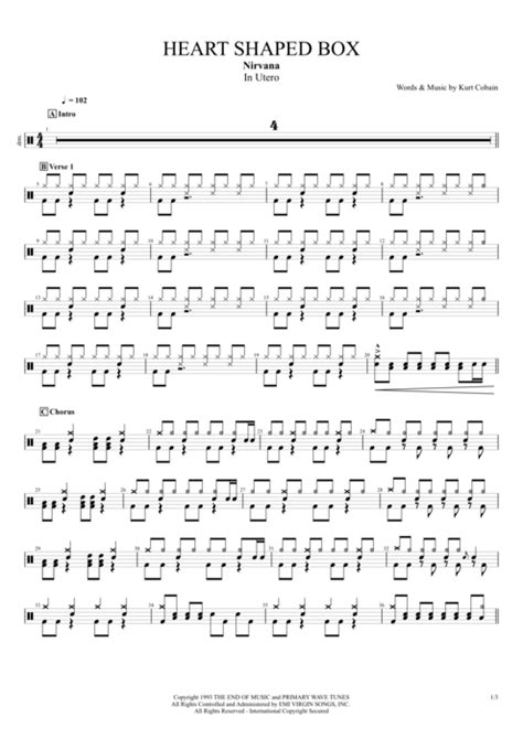 Heart Shaped Box Tab by Nirvana (Guitar Pro) - Full Score | mySongBook