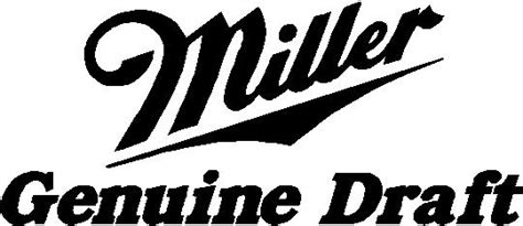 Miller Genuine Draft Logo, Vinyl cut decal