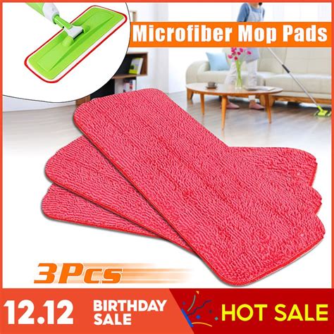 [HOT]3pcs Replacement Microfiber Mop Pad for All Spray Mops Reveal Mops Washable | Shopee Malaysia