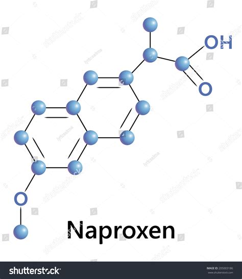 Naproxen Formula Structure Vector Medical Illustration Stock Vector ...