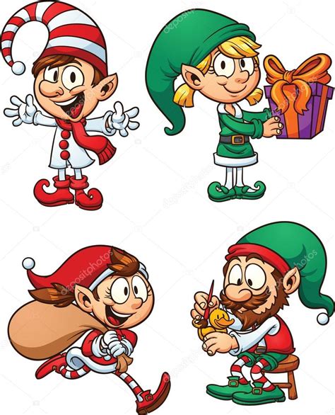 Christmas elves — Stock Vector © memoangeles #14425123