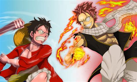 Monkey D. Luffy vs Natsu Dragneel by elgenocide on DeviantArt