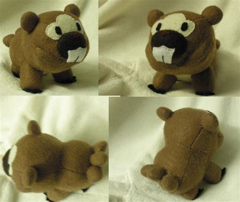 Bidoof Plushie Commission by Glacideas on DeviantArt