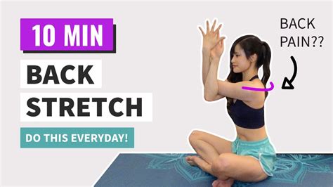 10 min STIFF BACK Stretches for Back Pain (Daily Stretching Routine ...