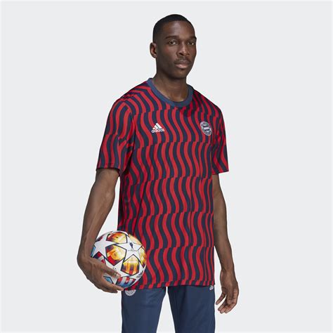 FC Bayern 21/22 Pre-Match Jersey - Crew Navy / Scarlet - Football Shirt ...