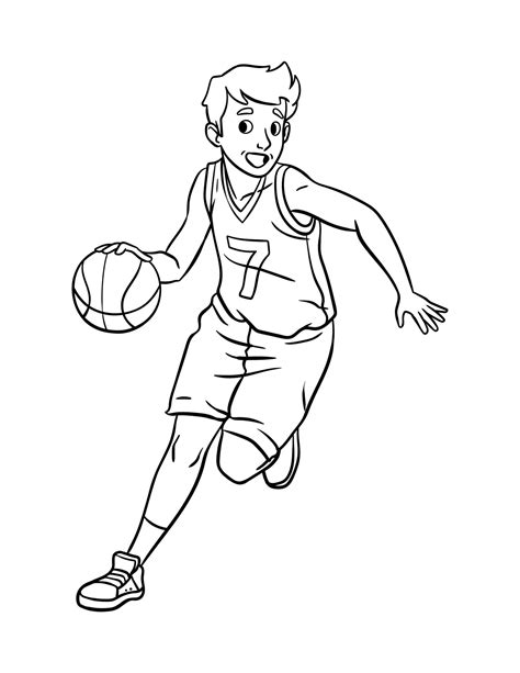 Basketball Isolated Coloring Page for Kids 11415731 Vector Art at Vecteezy