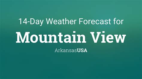 Mountain View, Arkansas, USA 14 day weather forecast