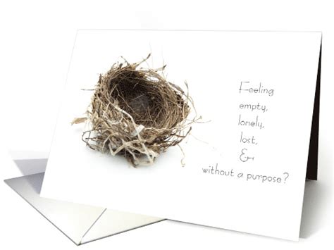 Empty Nest Syndrome Black White Humor card (1220444)