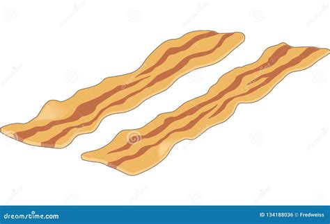 Bacon Strips Vector Illustration Stock Vector - Illustration of fresh, food: 134188036