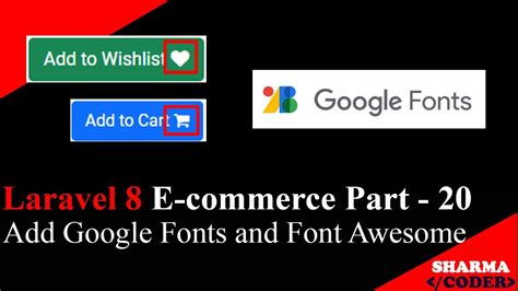 Laravel 8 E-com Part-20 : How to integrate font awesome and google ...