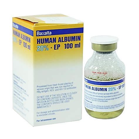 Human Albumin 20% 100 mL IV infusion Vial