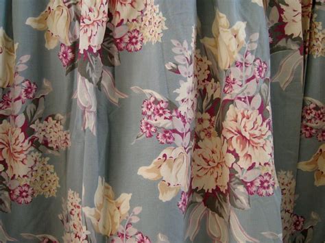 Vintage Floral Curtain Panels c.1940 Bouquet Fabric | Floral curtains, Panel curtains, Vintage ...