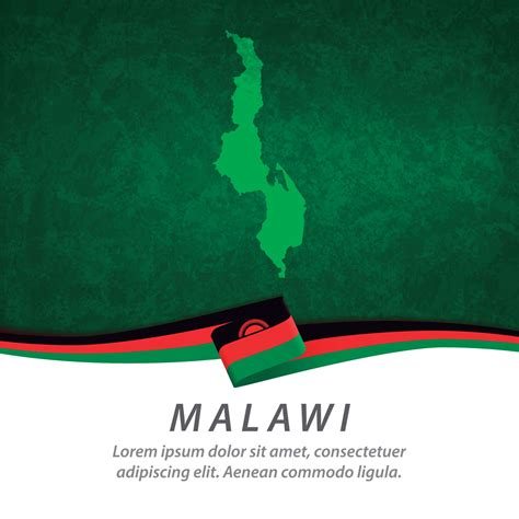 Malawi flag with map 2711266 Vector Art at Vecteezy