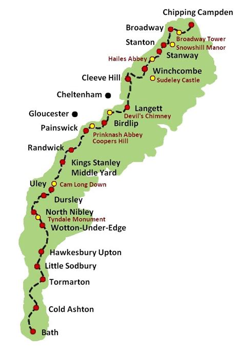 Itinerary Cotswold Way - Walking the Cotswold Way