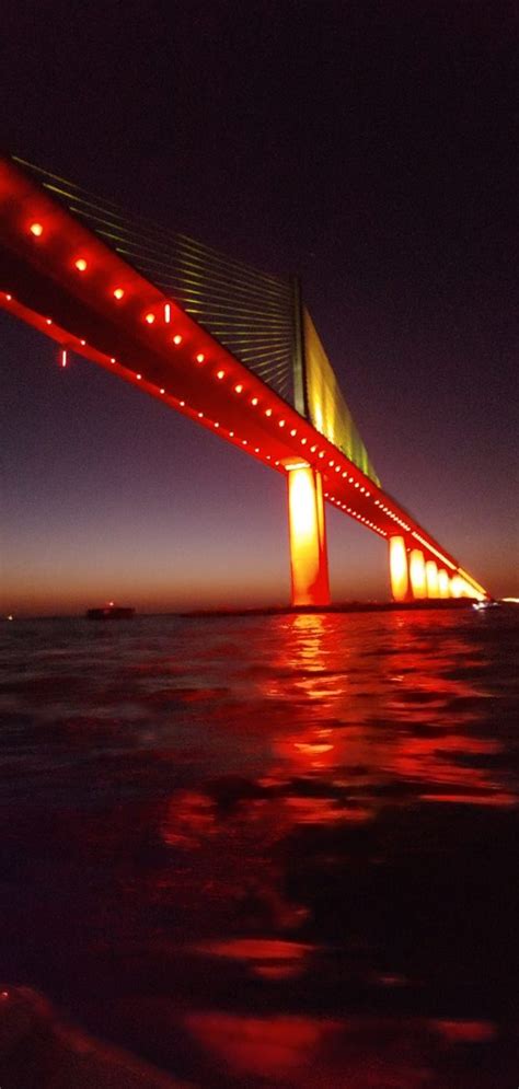 The Sunshine SKYWAY Bridge at Night | Midwest Beach Bums