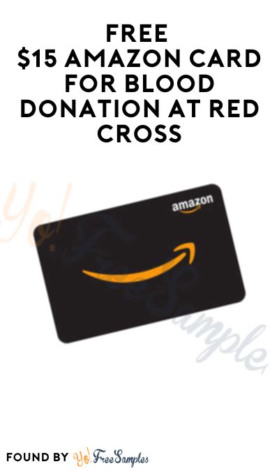 FREE $15 Amazon Card for Blood Donation at Red Cross