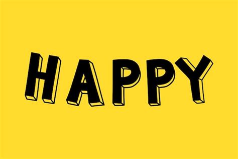 Free Vector | Happy boldface vector word typography