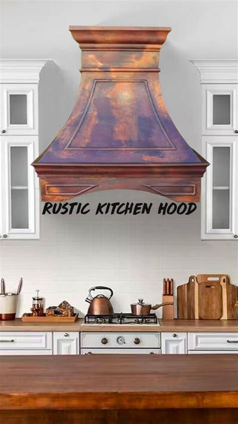 Rustic kitchen Hood made from copper not solid wood in 2022 | Rustic kitchen, Kitchen hood ...