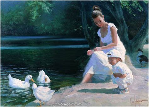 Volegov.com :: FEEDING DUCKS, painting,