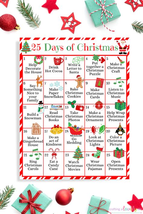 25 Days of Christmas Free Printable