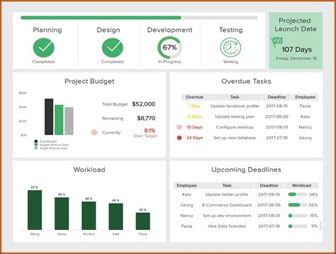 Project Portfolio Management Dashboard Examples - Template 2 : Resume Examples #dP9l666VRD