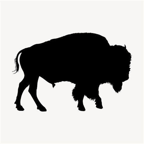 Buffalo silhouette clipart, animal illustration | Free Vector - rawpixel