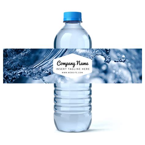 Custom Water Bottle Labels Your Business Logo or Design