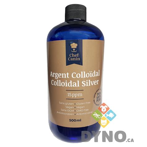 Argent Colloïdal 15 PPM pour chiens et chats - Chef Canin | DYNO.CA