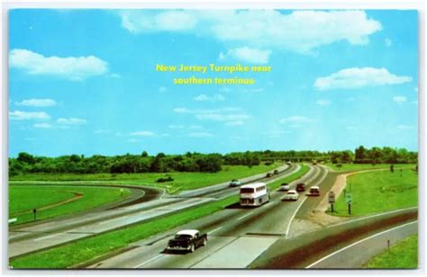 1950'S CARS SOUTHERN Terminus near Exit 1 New Jersey Turnpike Postcard $6.50 - PicClick