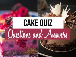 33 Cake Quiz Questions & Answers (inc. Picture Round) - Quiz Trivia Games