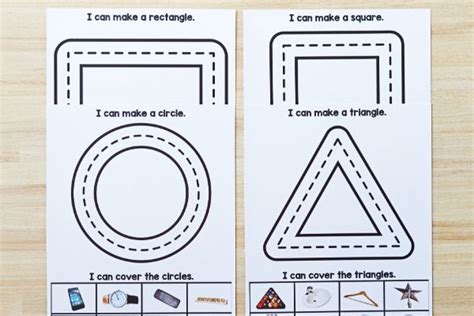 Free Printable No Prep Shape Play Dough Mats - Fantastic Fun & Learning | Playdough mats ...