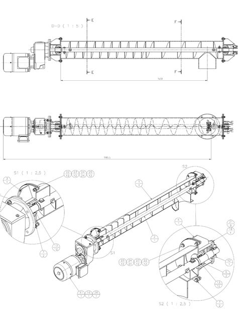 Screw conveyor design - screw feeder design 3D and 2D | papacad.com