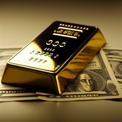 Premium AI Image | A gold bar on the money background