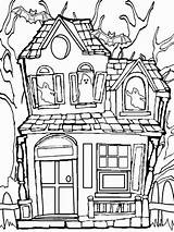 Haunted House Printable coloring Page  Download Print Or Color Online sketch template