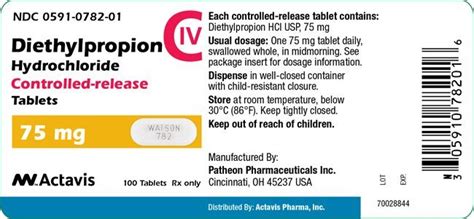 Diethylpropion - FDA prescribing information, side effects and uses