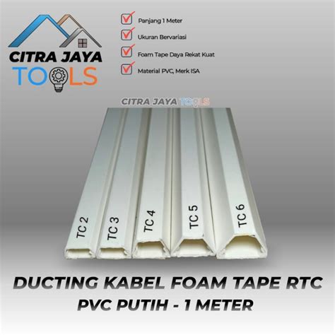 DUCT DUCTING KABEL + FOAM TAPE TC PUTIH ISA 1 METER | Lazada Indonesia