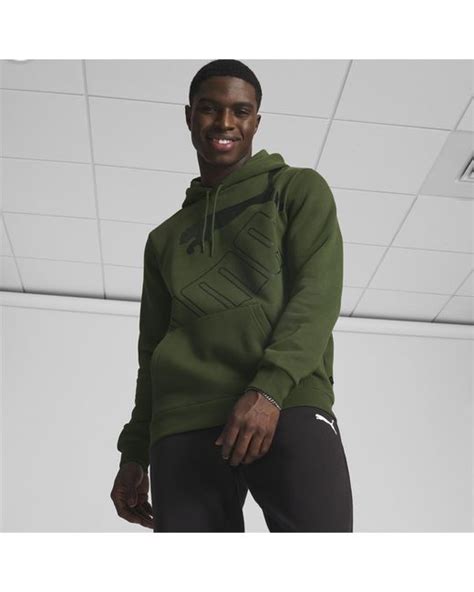 PUMA Big Logo Hoodie in Green for Men | Lyst