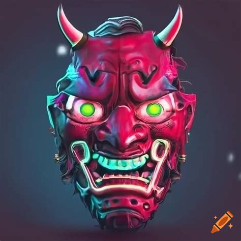 Cyberpunk oni mask