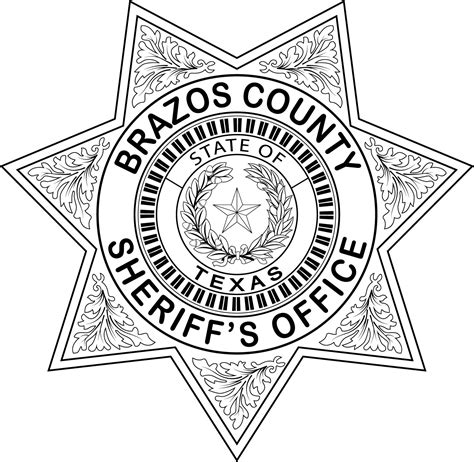 Brazos County Sheriffs office badge Texas vector file Black - Inspire Uplift