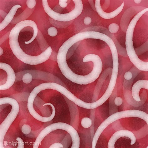 Deep Red and White Swirls Abstract | L.J. Knight Art