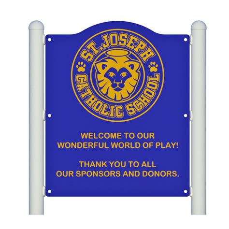 Custom Playground Sign - Blue Imp