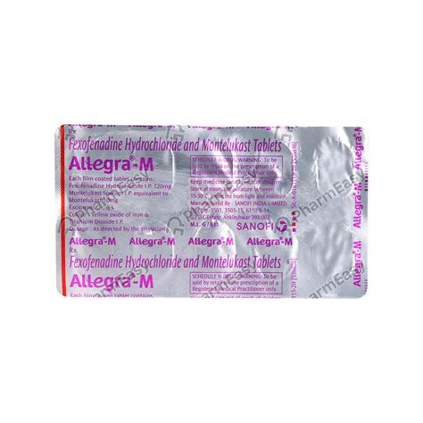 Buy Allegra M Tablet Online at Flat 18% OFF* | PharmEasy