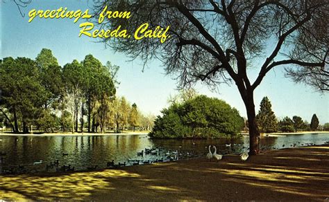 Reseda Park with Lake Postcard | San Fernando Valley Blog