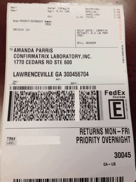 Confirmatrix Mailing Supplies FedEx Return Label $0.00/EachMS-FEDEXRL