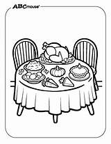 Free Thanksgiving Dinner Printable Coloring Pages For Kids  ABCmouse sketch template