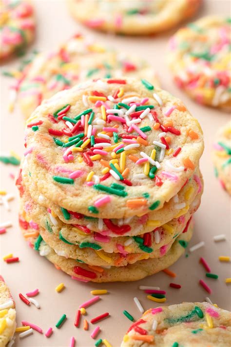 Vanilla Pudding Cookies with Rainbow Sprinkles - Peas and Crayons